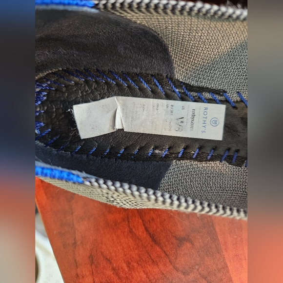 Rothys point toe flats black and white size 8 like new - Picture 9 of 11